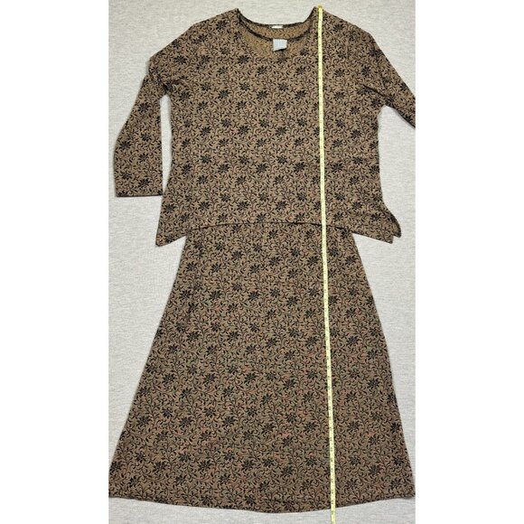 Rabbit Designs Floral 2-Piece Dress Set Size 20W VTG USA Sleeveless Long Sleeve - Picture 12 of 16